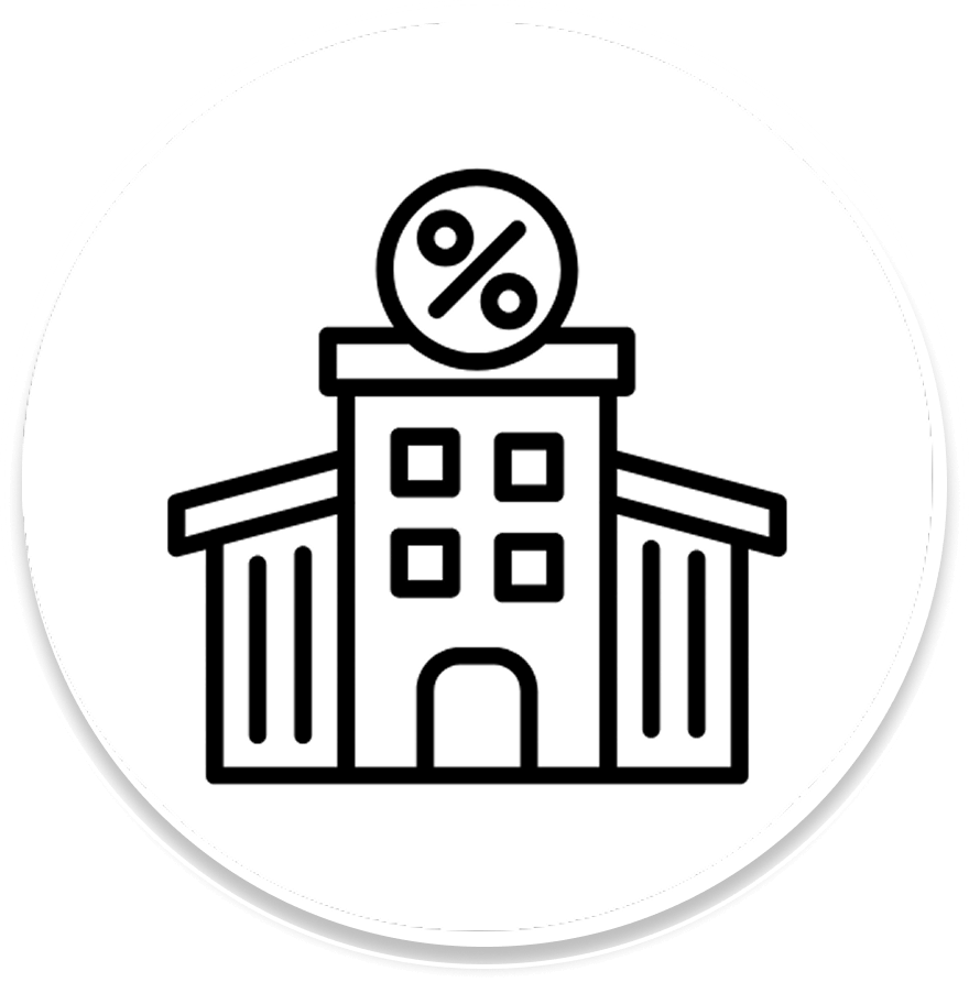 法人税・所得税・消費税など税務申告サポートのアイコン（福岡県春日市の税理士事務所）